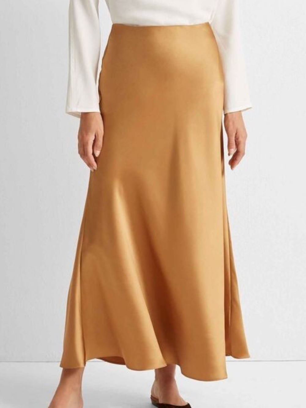 Club Monaco Long Bias Slip Skirt Bias Maxi Skirt Beige Size 0